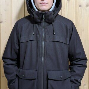 HELLY HANSEN Ski Jacket Men's H2Flow Parka Coat Black Insulated Primaloft Large